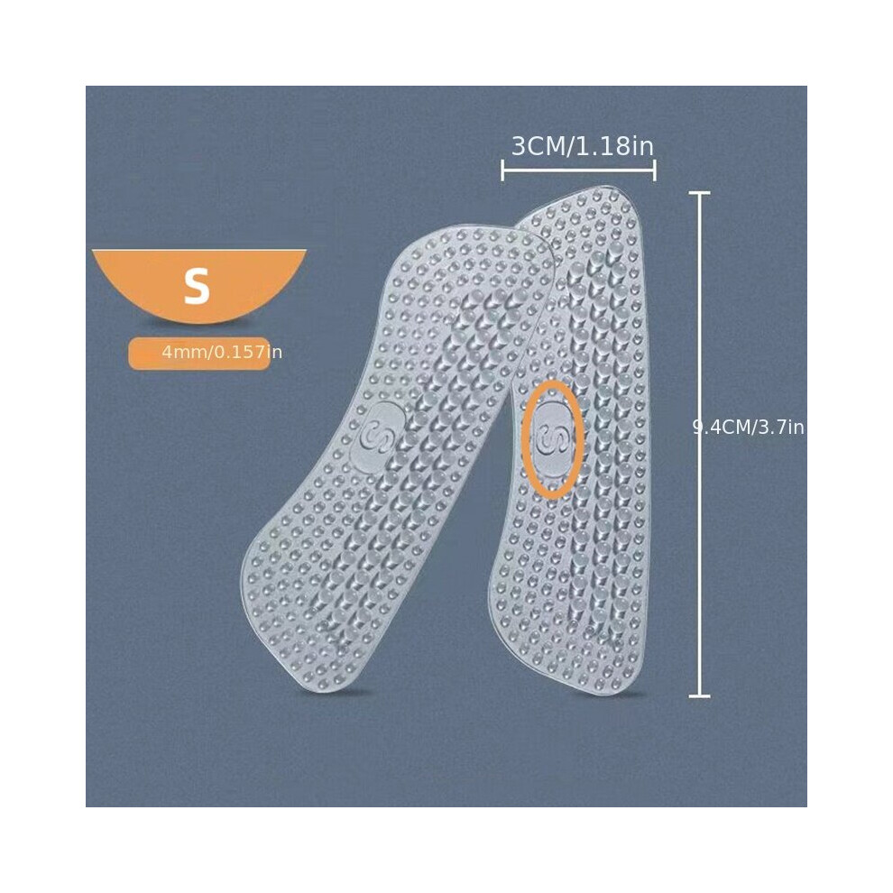 1pair Invisible Anti Abrasion And Anti Heel Drop 4D Heel Stickers High Heel Stickers Fixers Half Size Adjustable Pad