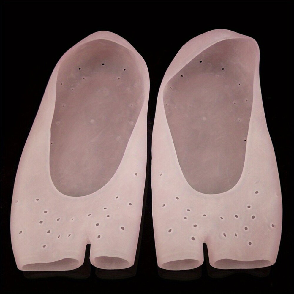 1Pair Open Toe Socks Silicone Boat Socks Moisturizing Rejuvenating Foot Protector Heel Protector