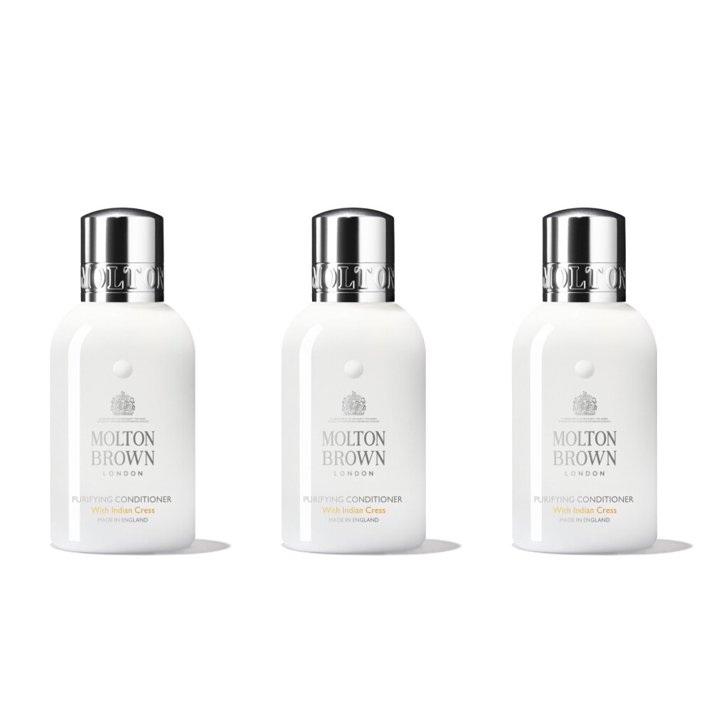 Molton Brown Brown Molton Purifying Conditioner With Indian Cress 3 X 100Ml Bottles