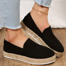 Womens Platform Espadrille Loafers Casual Round Toe Slip On Shoes Outdoor Walking Flat Shoes