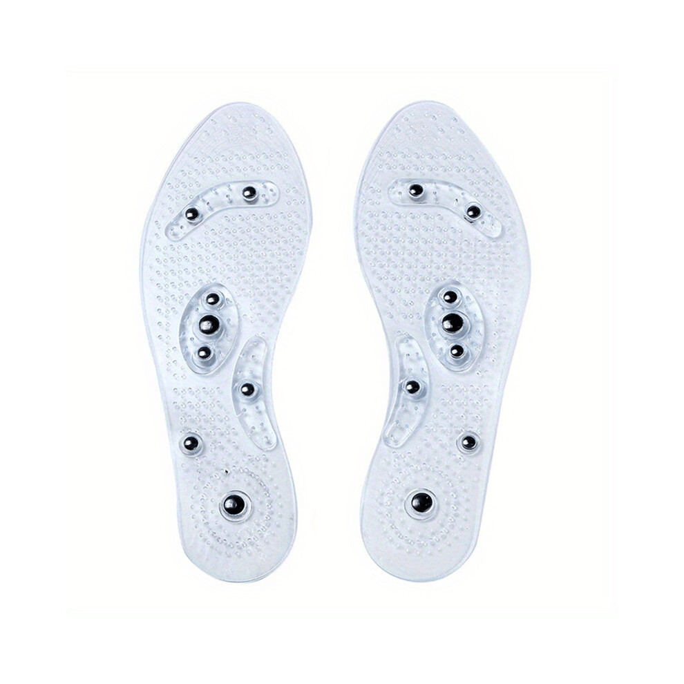 2pcs Upgrade Acupressure Magnetic Massage Foot Therapy Reflexology Acupoint Pain Relief Mask Pad Weight Loss Insoles