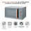 Tower Tower Cavaletto Grey Kettle 4 Slice Toaster Microwave Breadbin & Canisters 10
