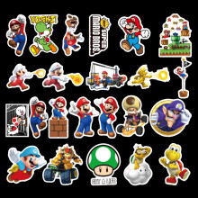 100pcs Super Mario Bros Princess Kawaii Notes Stickers Laptop Bikes Waterproof