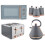Tower Tower Cavaletto Grey Pyramid Kettle 4 Slice Toaster Microwave & Canisters 1