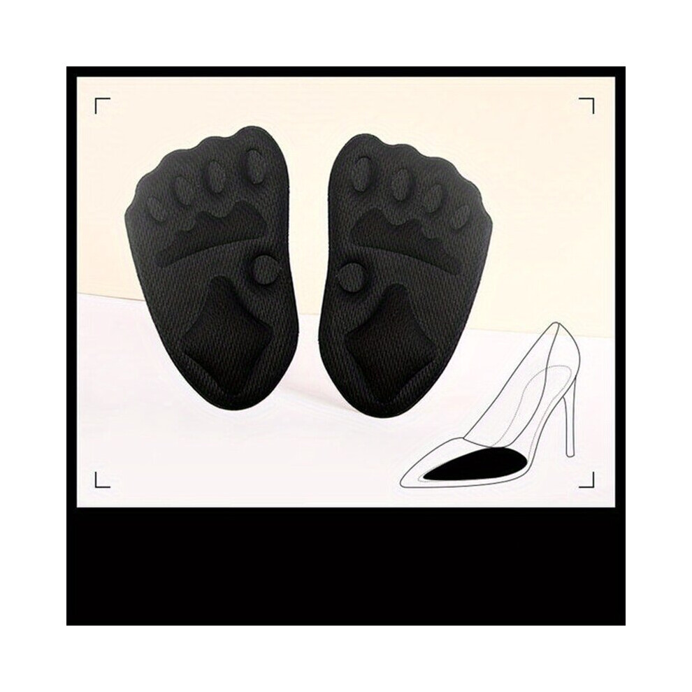 3 Pairs Forefoot Pad Adjustment Shoes Big Change Small Artifact Womens Anti Pain Pad Shoe Head Plug High Heels Non slip Sweat absorbing Breathable Ha
