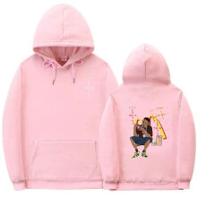 (Pink, XL) Travis Scott Pullover Hoodie Cactus Jack Print Unisex Hip Hop Sweatshirt