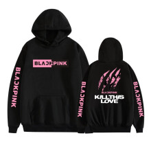(Black, S) Blackpink Kill This Love Pullover Hoodie Unisex Midweight Sweatshirt