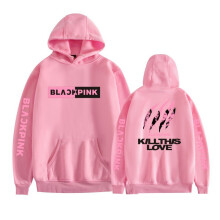 (Pink, XS) Blackpink Kill This Love Pullover Hoodie Unisex Midweight Sweatshirt