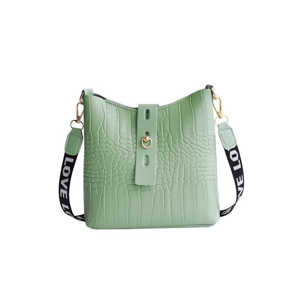 (Green) Ladies Cross Body Messenger Bag Women Shoulder Over Bags Faux Leather Handbags