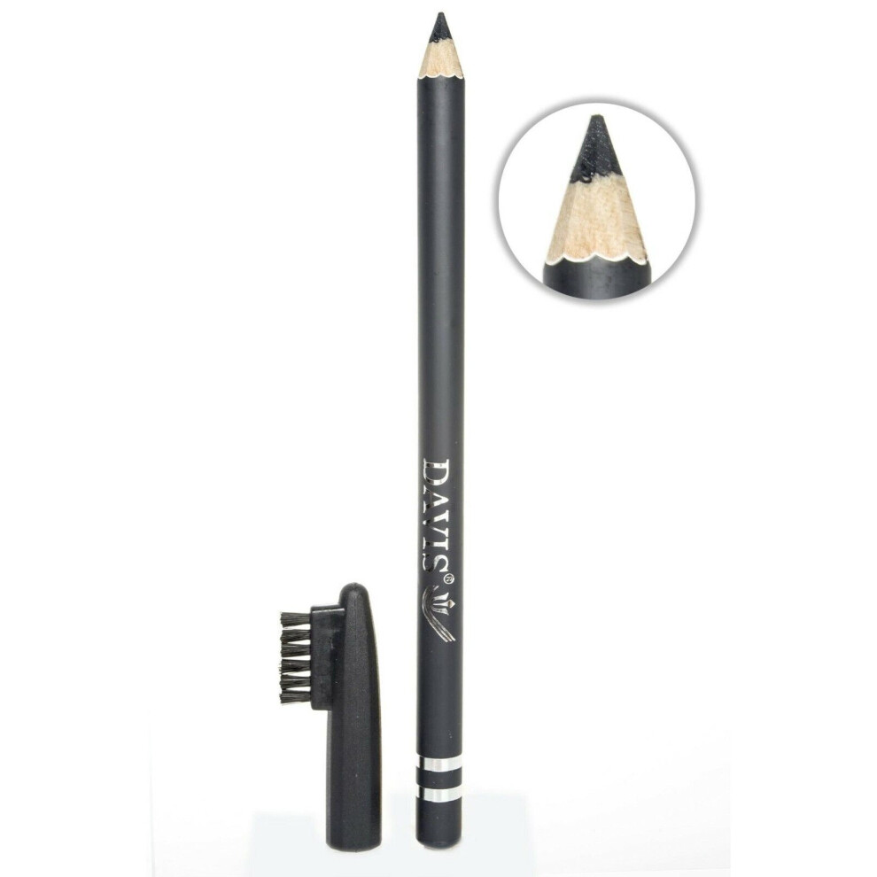 (Grey) Professional Eyeliner Pencil Soft Waterproof Black Brown Grey Kohl Kajal Caped