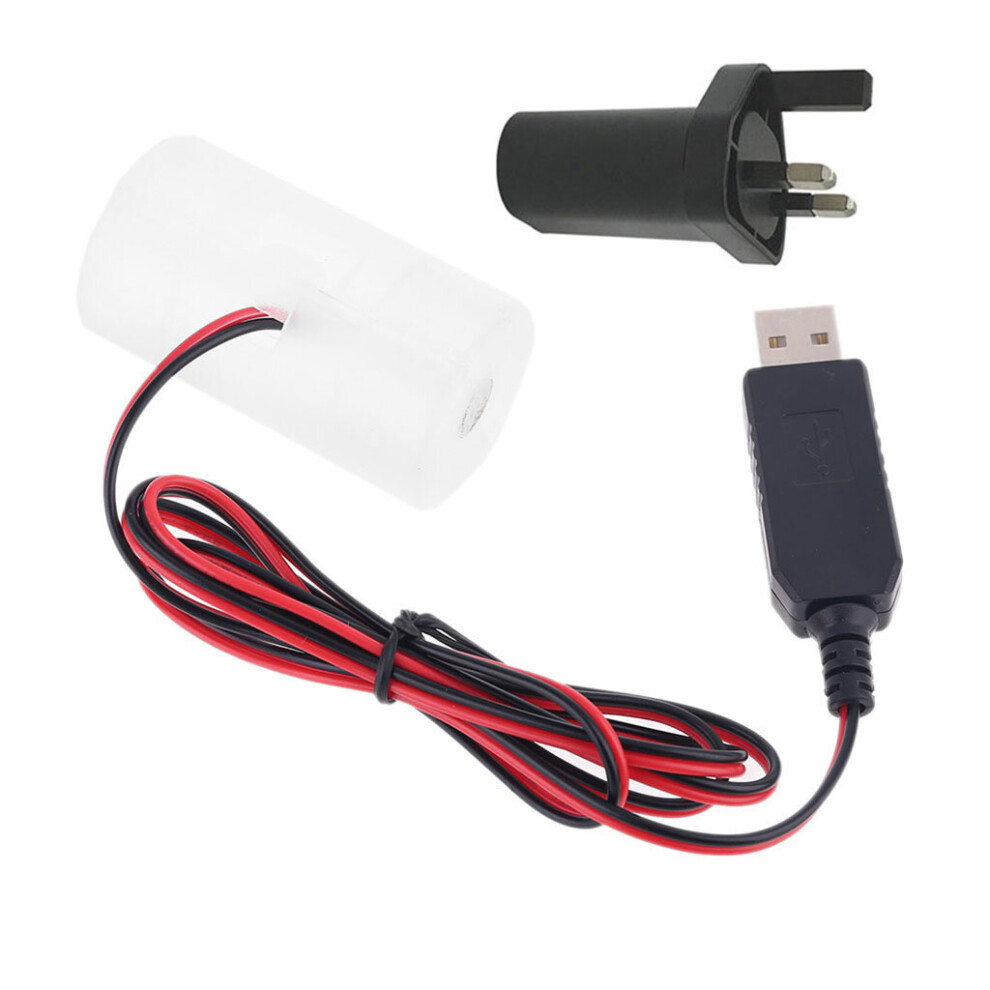 (1.5V) LR20 D Cell Battery Eliminator with USB Power Adapter Replacement 1 to 4pcs 1.5V