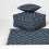 Homescapes Tula Handwoven Textured Navy & Teal Pouffe Bean Cube 6