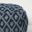 Homescapes Tula Handwoven Textured Navy & Teal Pouffe Bean Cube 4