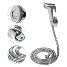 Stainless Steel Bidet Sprayer with 1.5m Hose and Holder, 1/2-Inch Connection, Ergonomic Handheld Shower for Toilet, Bath, Pet