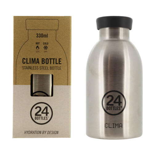 Isolaatio pullo - 24 BOTTLES - Clima pullo 330 ml - Pitää lämpimänä/kylmänä - Harmaa - Unisex 1