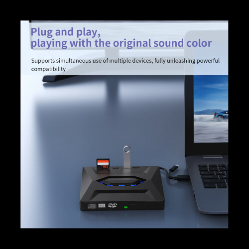 External DVD CD Writer Burner CD and DVD Player Type C/USB3.0 External DVD CD Drive for PC Laptop Windows 11/10/8/7 2
