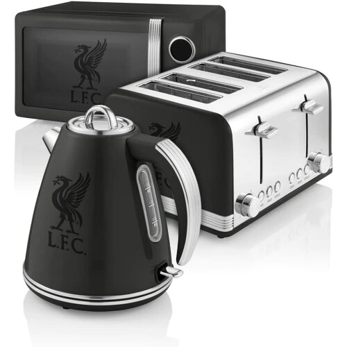 Swan Liverpool Triple Pack, 800W Digital Microwave, 4 Slice Toaster, 1