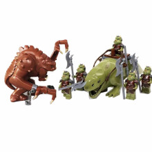 (Rancor Monster VS Gamorran guard Wet Back Beast) Fit Lego Star Wars Rancor Monster Dewback Blurrg Beast Minifigures Kids Toys Gifts
