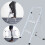 AAMEN Steel Folding 2 Steps Ladder Step Stool with Handgrip Anti-slip 5