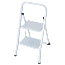 AAMEN Steel Folding 2 Steps Ladder Step Stool with Handgrip Anti-slip