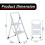 AAMEN Steel Folding 2 Steps Ladder Step Stool with Handgrip Anti-slip 7