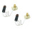 PAIR OF FRONT WARNING CONTACT BRAKE PAD WEAR 5