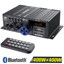 400W Bluetooth HiFi Power Amplifier Audio Stereo FM AMP With Remote