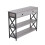 Living And Home Narrow Wooden Console Table with Drawer 4
