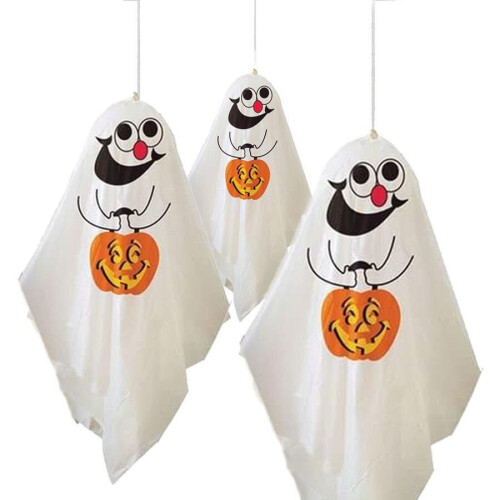(6 Pieces) Halloween Ghost Hanging Decor