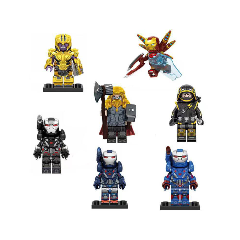 7pcs Marvel Destroyer Iron Man War Machine Assembly Building Block Man Toys