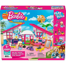 Barbie MEGA Barbie Malibu House Building Set,303 bricks pieces