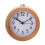(Grey white) Round Wooden Desktop Alarm Clock with Night Light 1