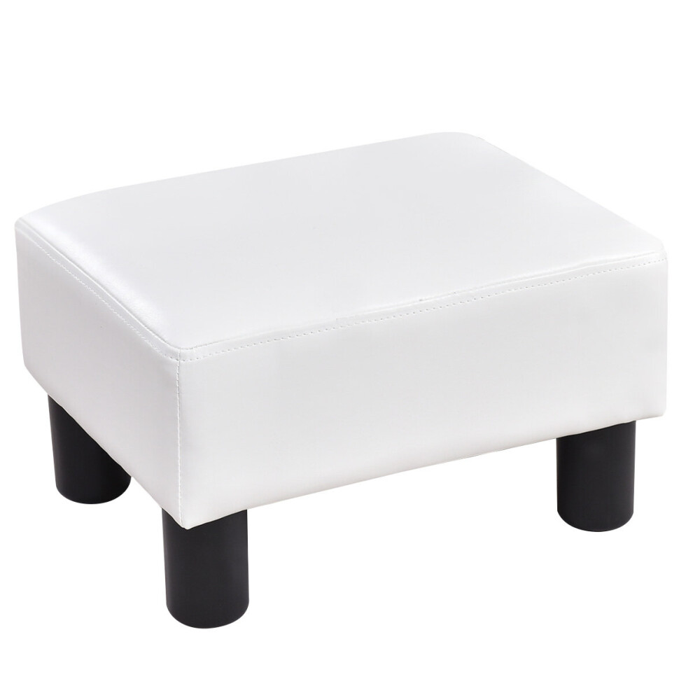 PU Leather Ottoman Upholstery Low Footstool Sofa Side Footrest Stool