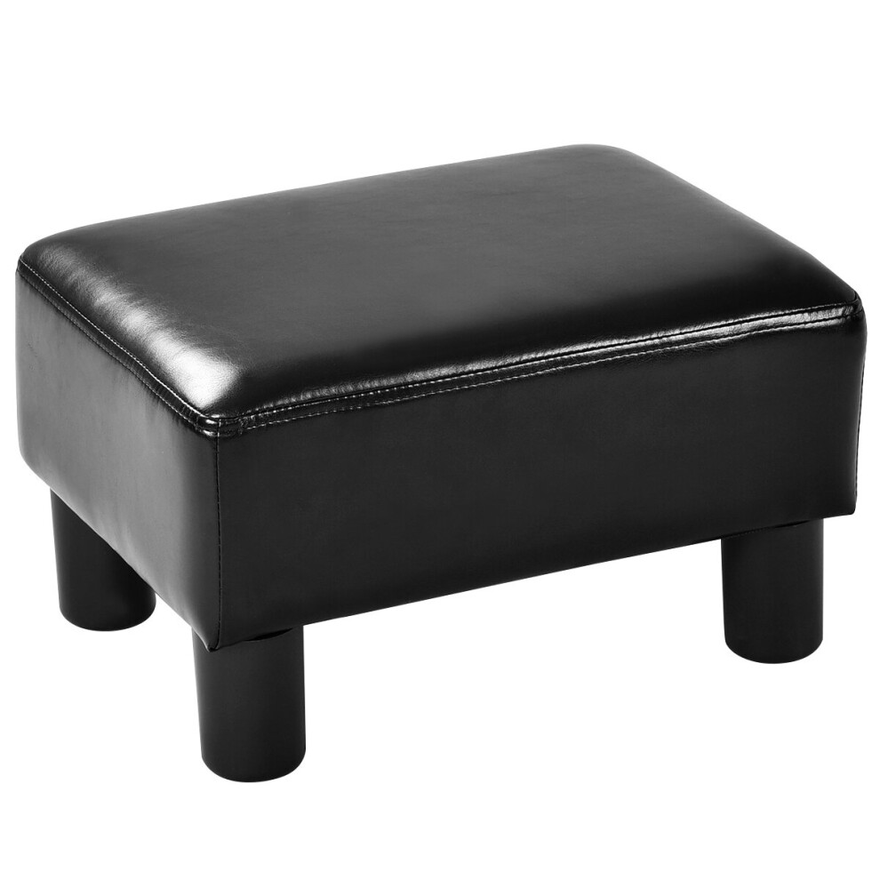 PU Leather Ottoman Upholstery Low Footstool Sofa Side Footrest Stool