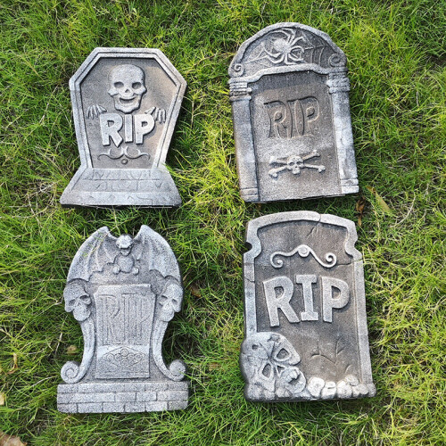 Halloween Garden Ornament Tombstone Gravestone Outdoor Graveyard Decor on OnBuy