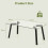 Costway Tempered Glass Coffee Table Modern Rectangular Table Living Room 2