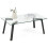 Costway Tempered Glass Coffee Table Modern Rectangular Table Living Room 1