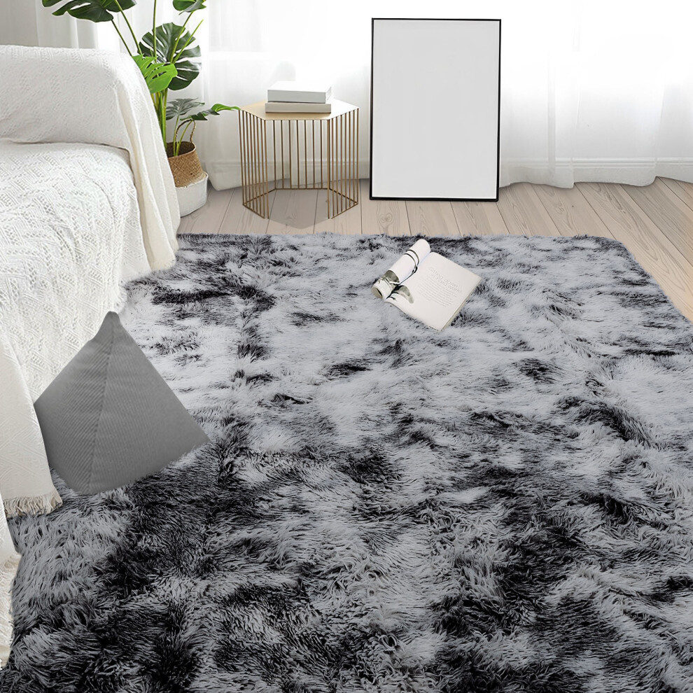 Large Shaggy Fluffy Rugs Anti-Slip Super Soft Mat Living Room Carpet
