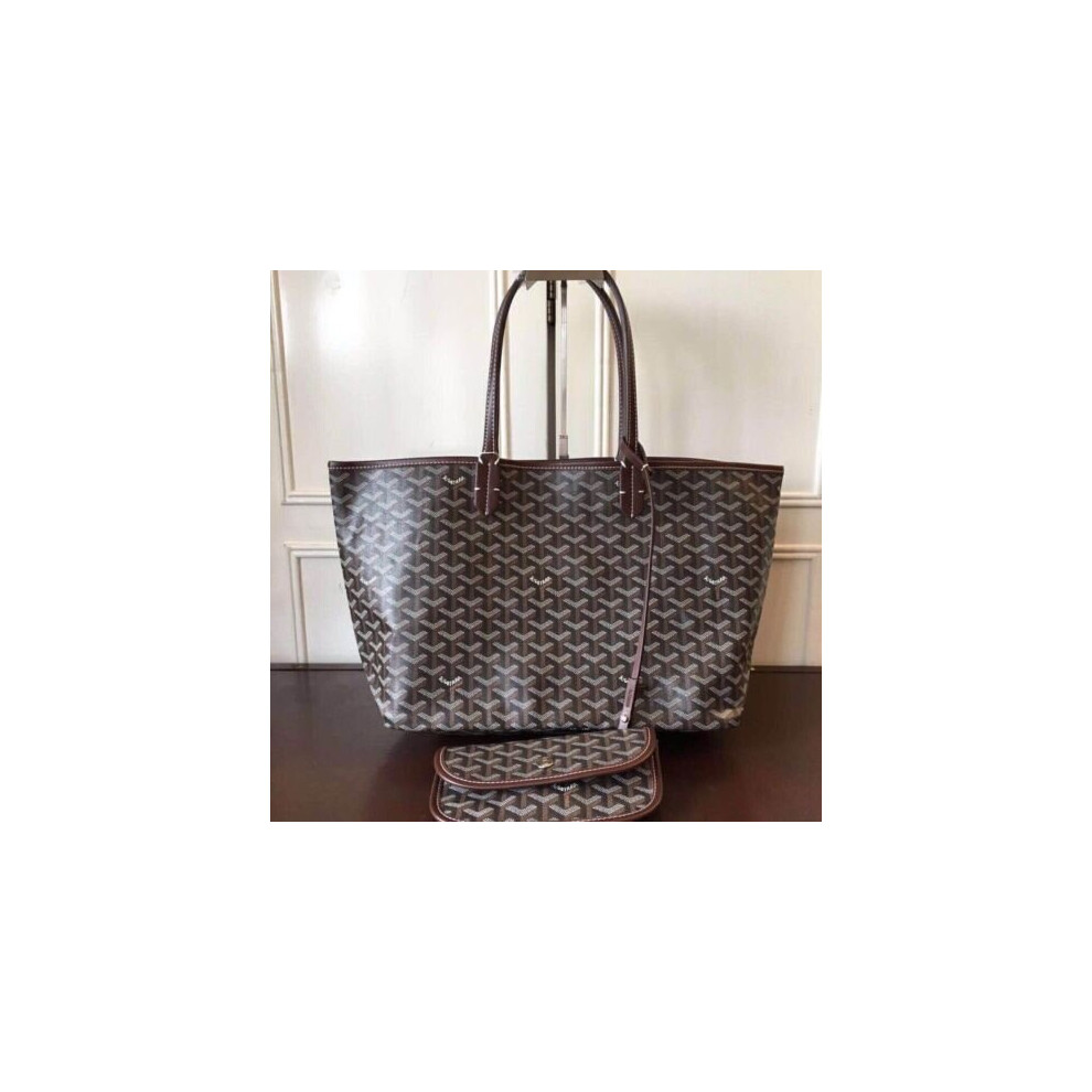 (coffee, large) UK Goyard Dog Tooth Bag Large Capacity Tote Mother Bag Handbag Gifts Women NEW