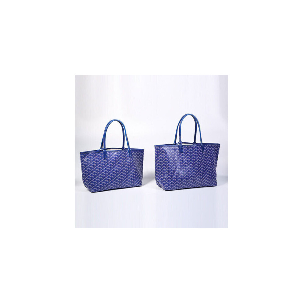 (blue, large) UK Goyard Dog Tooth Bag Large Capacity Tote Mother Bag Handbag Gifts Women NEW 