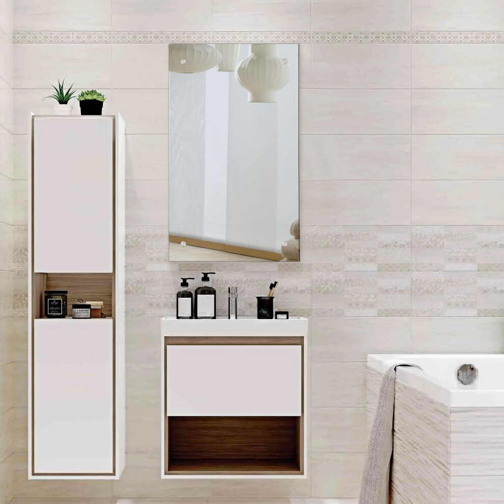 Wall Mirror 50x70cm Glass Home Bedroom Vanity Makeup Dressing Decor-image-OPC-PC8P96X-NEW