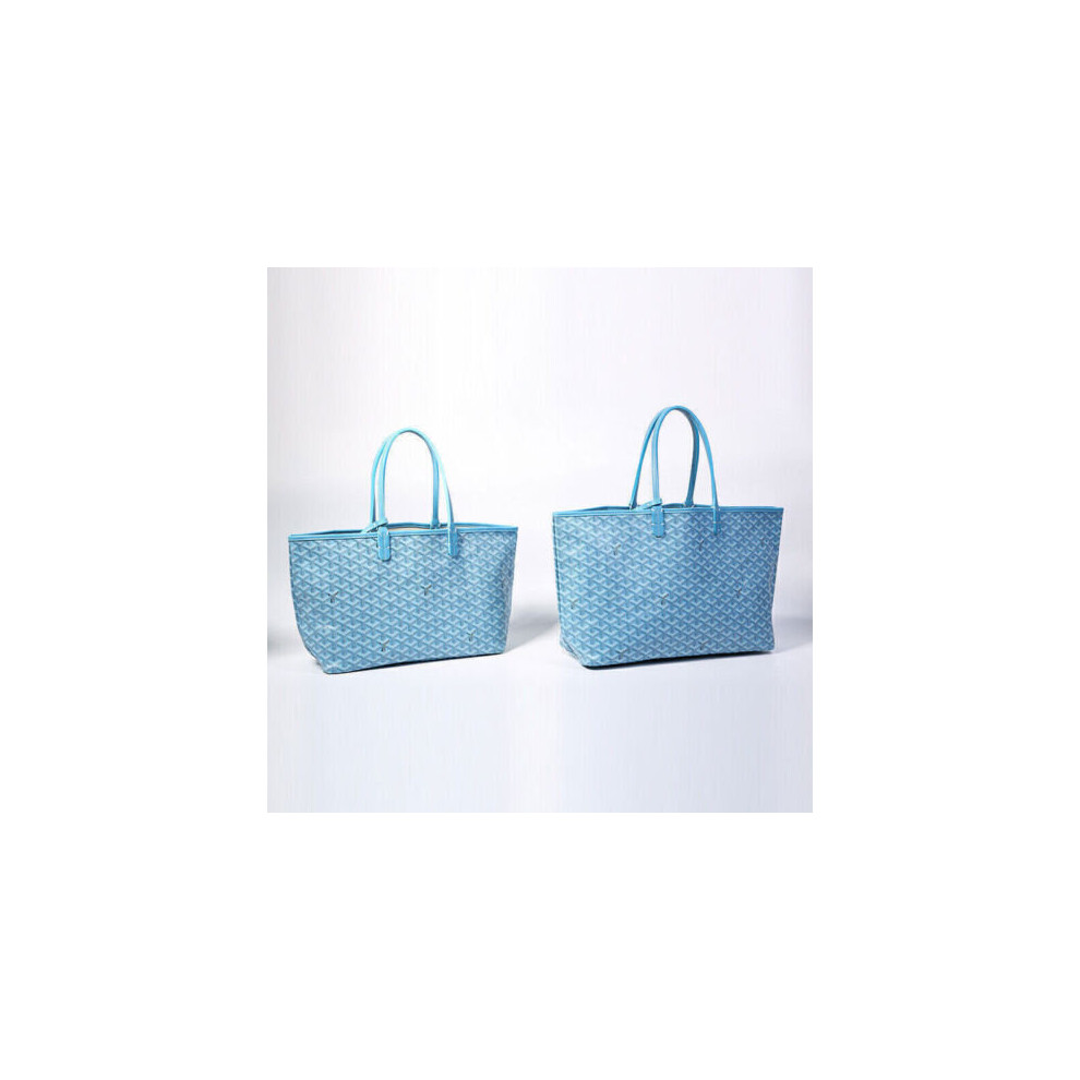 (baby blue, medium) UK Goyard Dog Tooth Bag Large Capacity Tote Mother Bag Handbag Gifts Women NEW