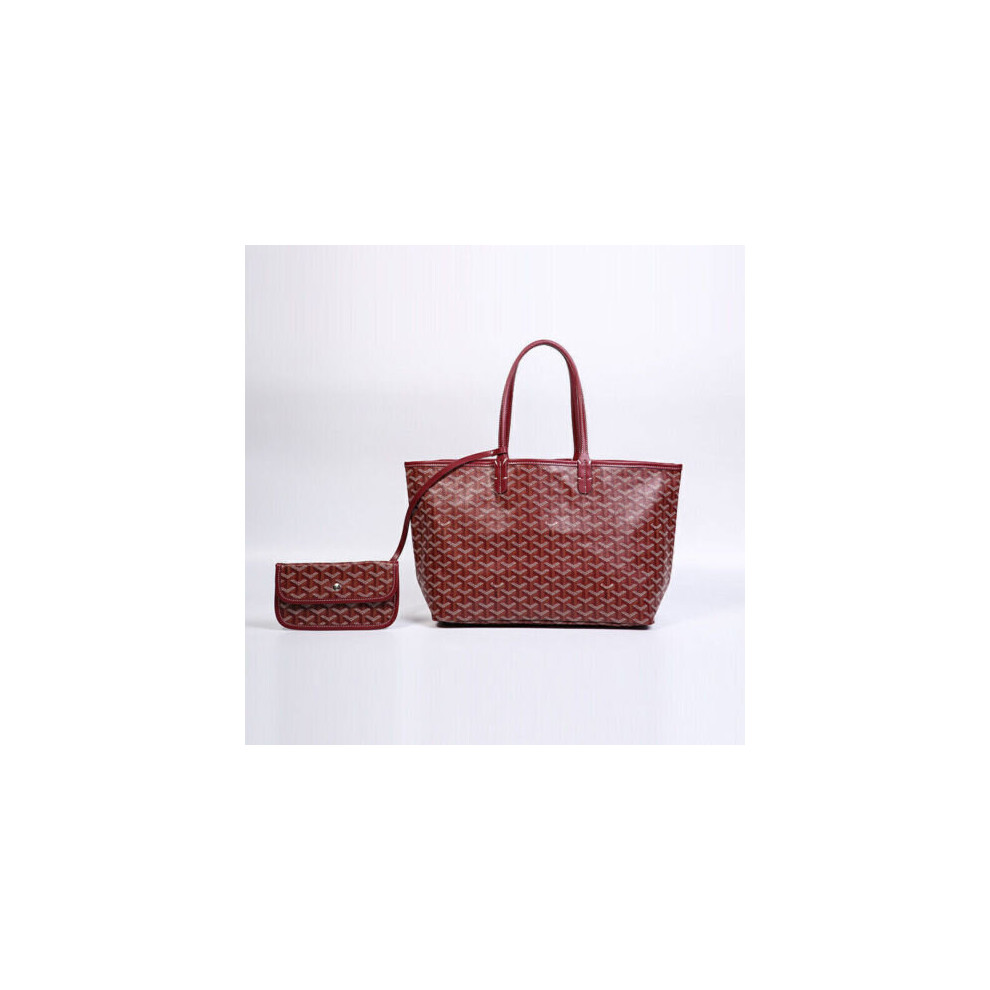 (claret, medium) UK Goyard Dog Tooth Bag Large Capacity Tote Mother Bag Handbag Gifts Women NEW