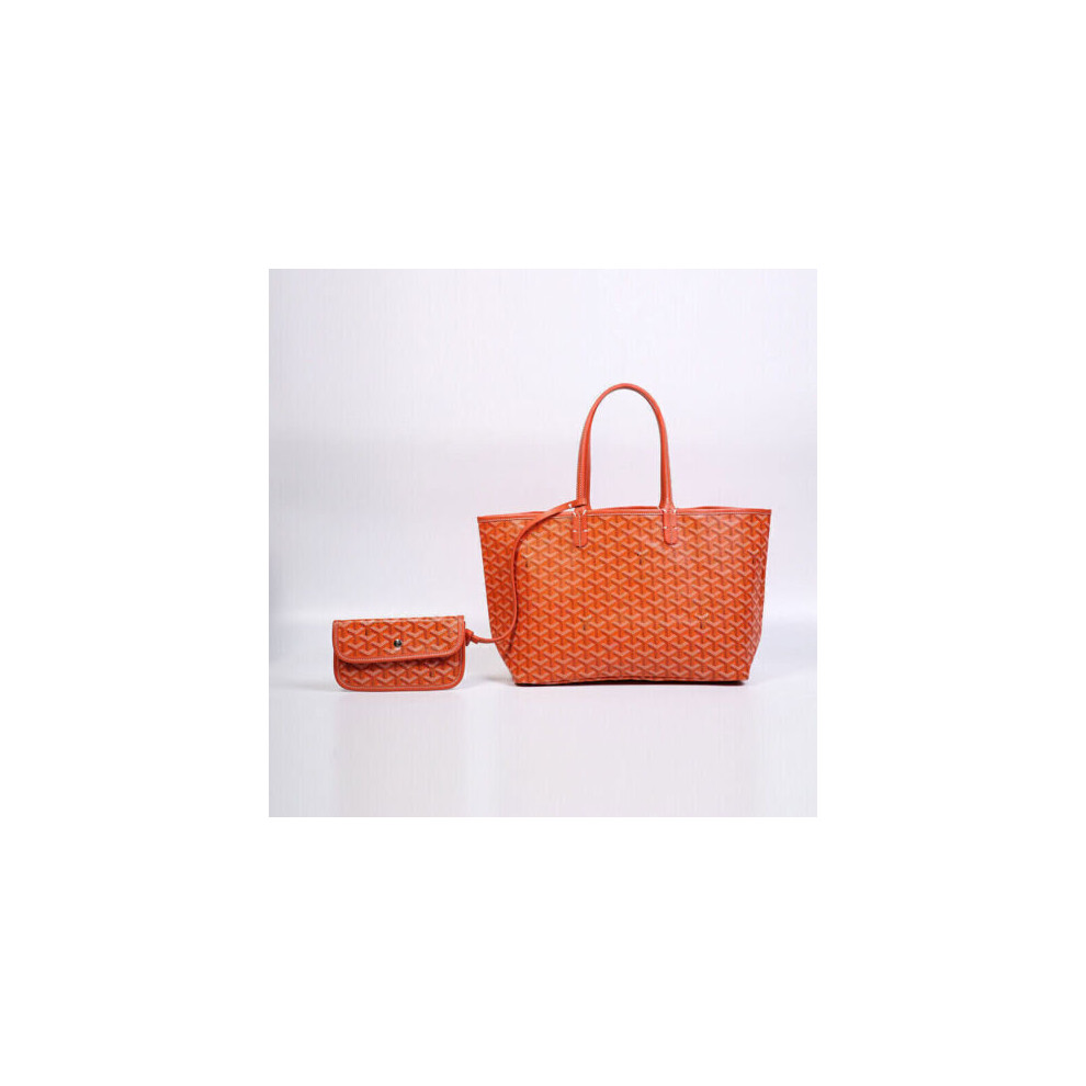 (orange, medium) UK Goyard Dog Tooth Bag Large Capacity Tote Mother Bag Handbag Gifts Women NEW