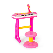 31-Key Kids Electronic Keyboard Toy w/ Stool Microphone Record Gift 3+