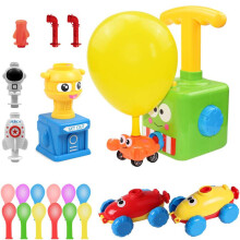 Balloon Powered Car with Launch Pad Toys Air Inertia Balloon Pump Cars
