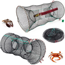 2x GIANT LOBSTER CRAB CRAYFISH BAIT FISH LIVE TRAP CAGE POT 60 x 30cm