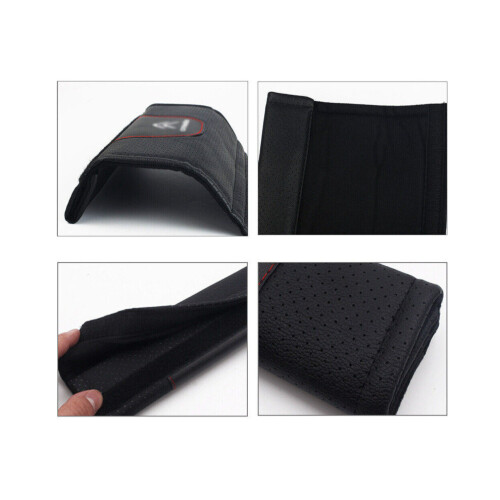 2pcs VW Black Seat Belt Cover Shoulder pad Microfiber Soft Leather 2