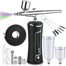 Air Brush Nail Oxygen Injector Mini Air Compressor Kit Paint Sprayer for Art Tattoo Craft Cake Nano Fog Mist