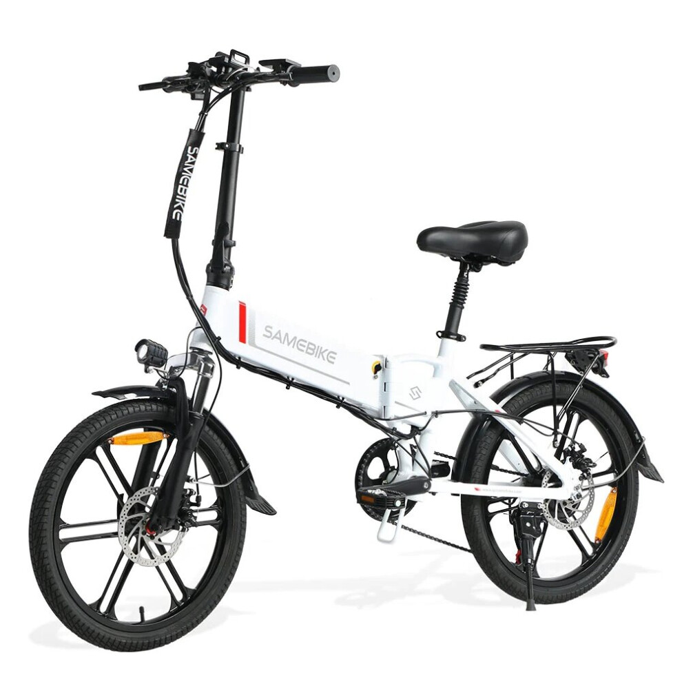 (White) SAMEBIKE 20LVXD30-II City Electric Bike 350W Motor